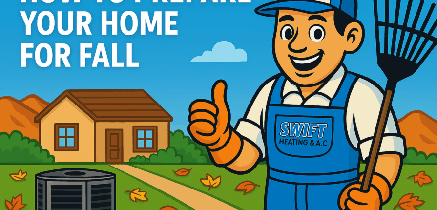 Fall HVAC maintenance in Iron County – Swift Heating & A/C technician preparing a home for cooler weather